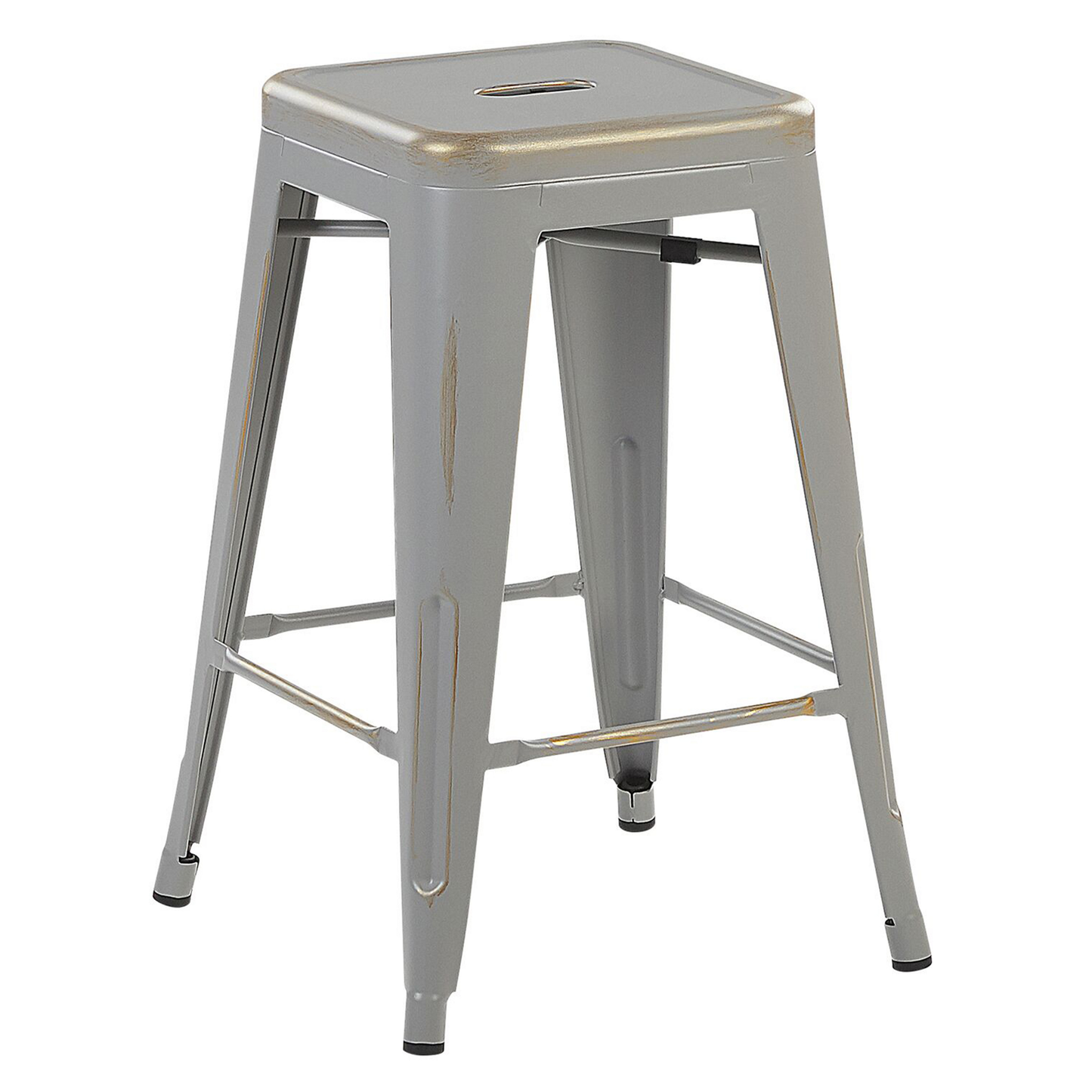 Barhocker 2er Set Metall Silber CABRILLO