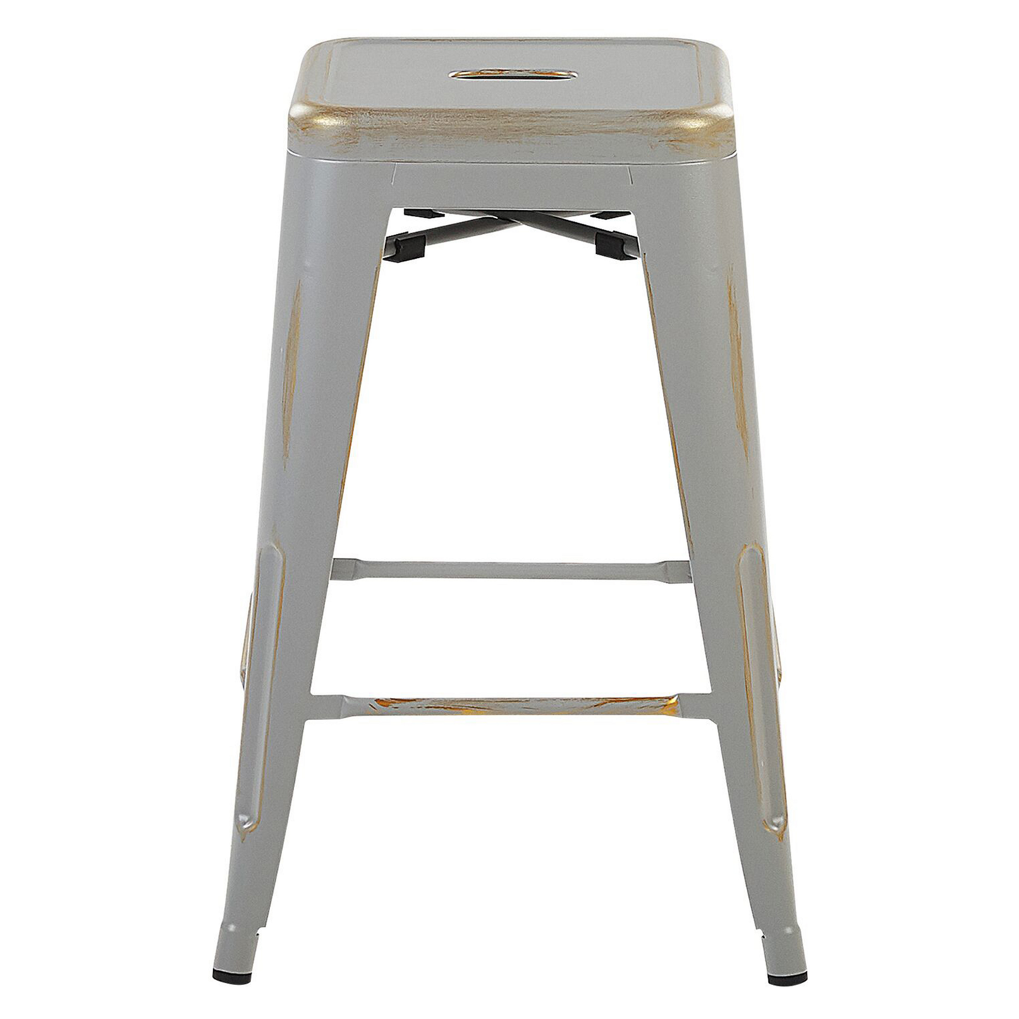 Barhocker 2er Set Metall Silber CABRILLO