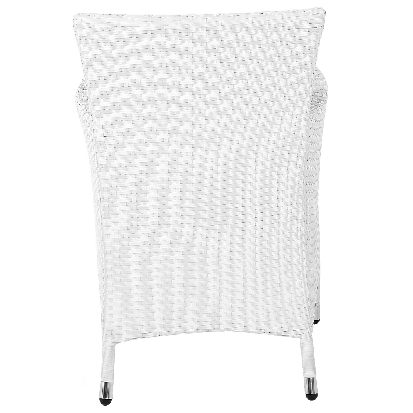 Set mit 2 Stühlen und Sitzkissen ITALY Polyrattan Weiss