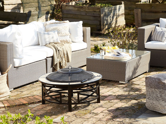 Grill-Feuerstelle HIERRO Metall Schwarz