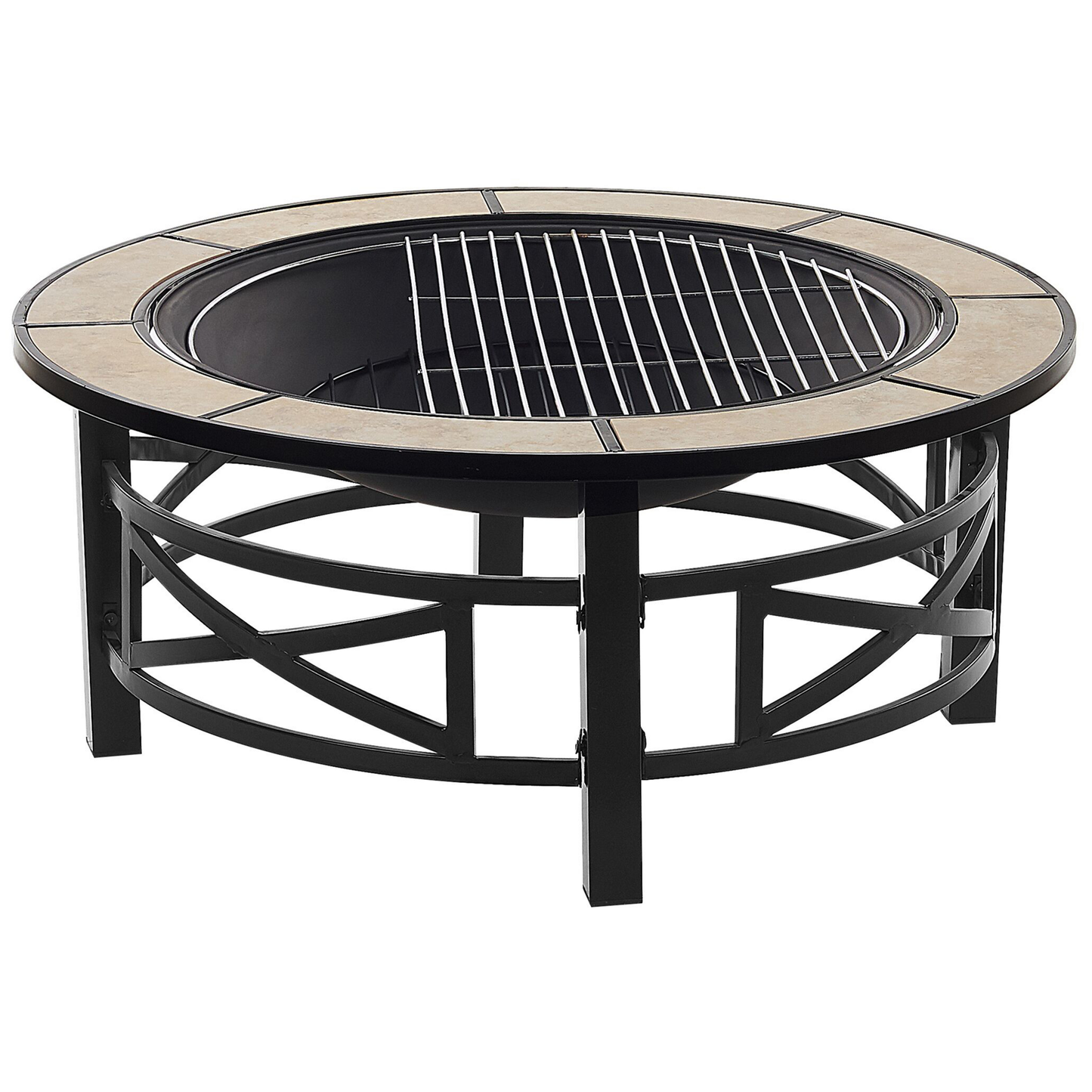 Grill-Feuerstelle HIERRO Metall Schwarz