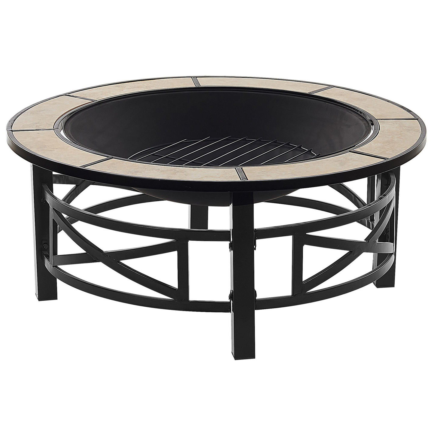 Grill-Feuerstelle HIERRO Metall Schwarz