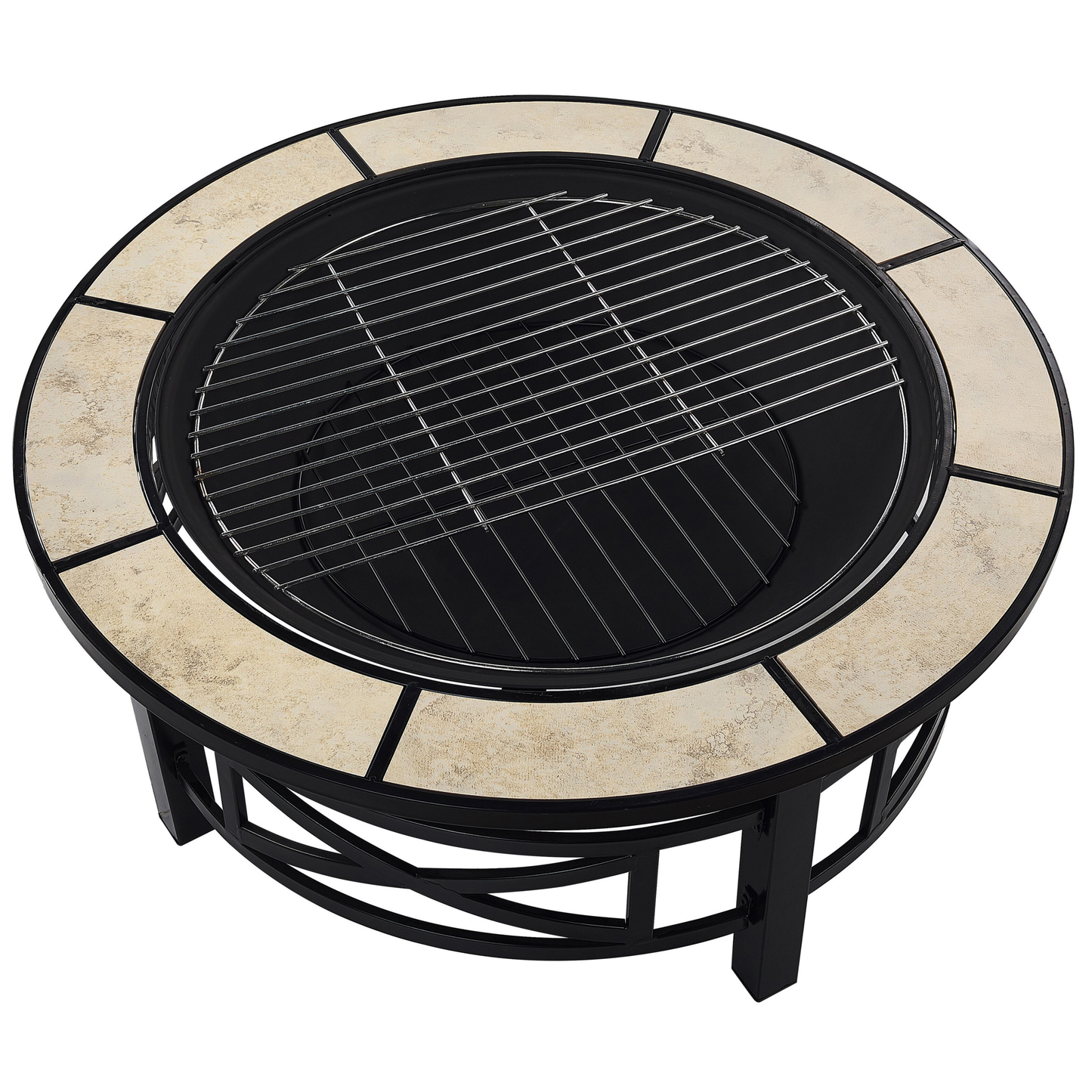 Grill-Feuerstelle HIERRO Metall Schwarz