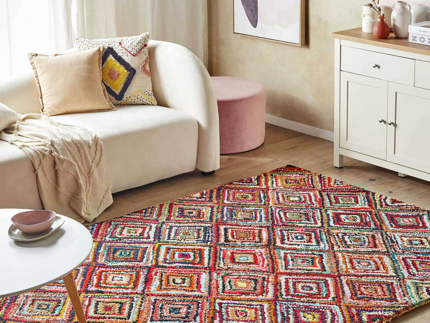 Teppich bunt 160 x 230 cm Shaggy KAISERI