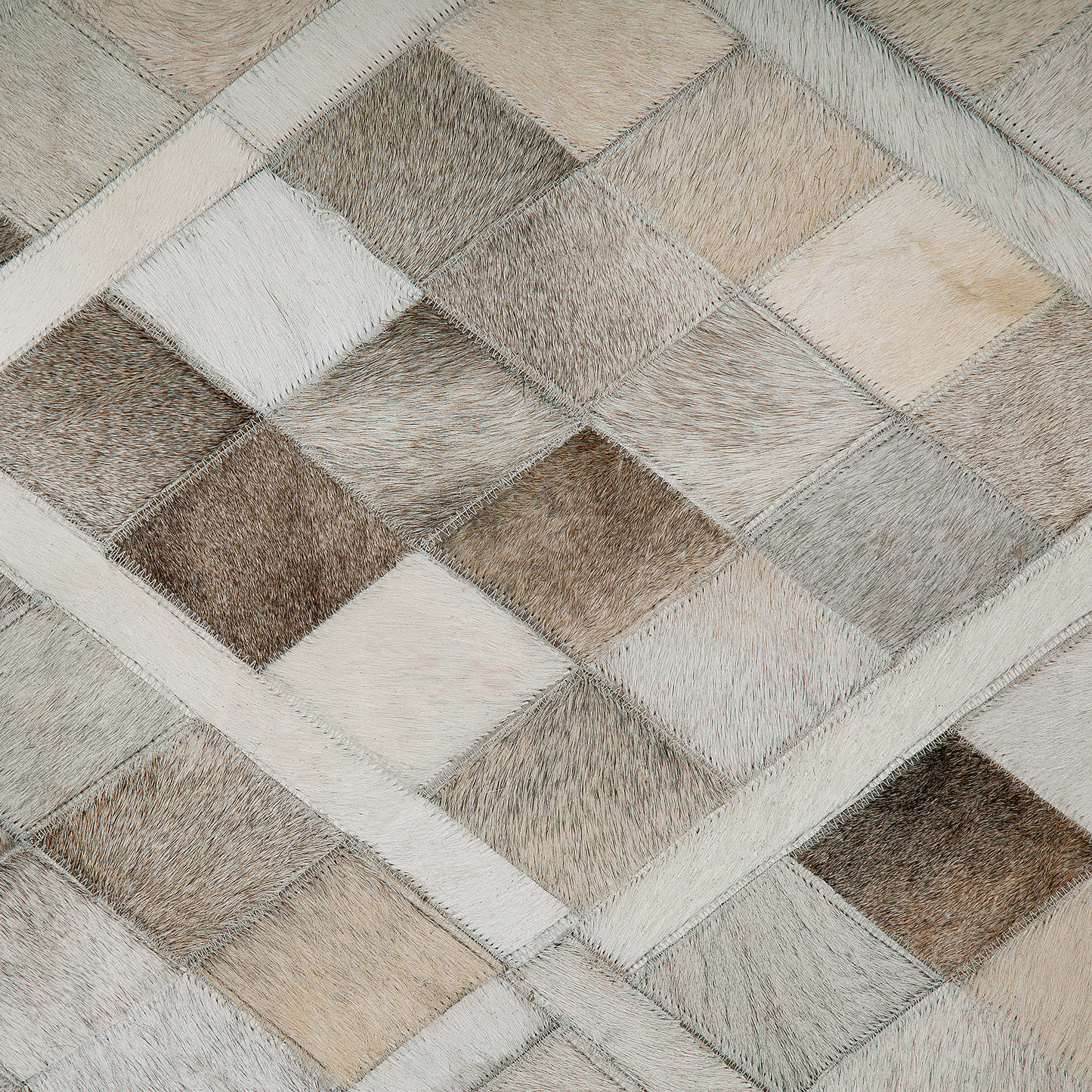Teppich Kuhfell mehrfarbig 140 x 200 cm Patchwork Kurzflor HIRKA