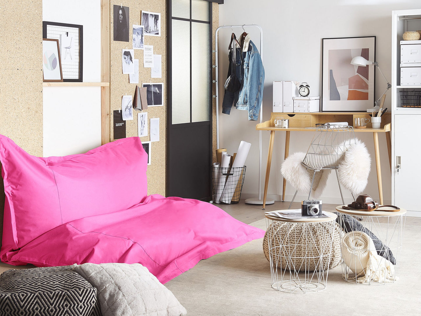 Sitzsack 600 L FUZZY 180 cm 230 cm Fuchsia