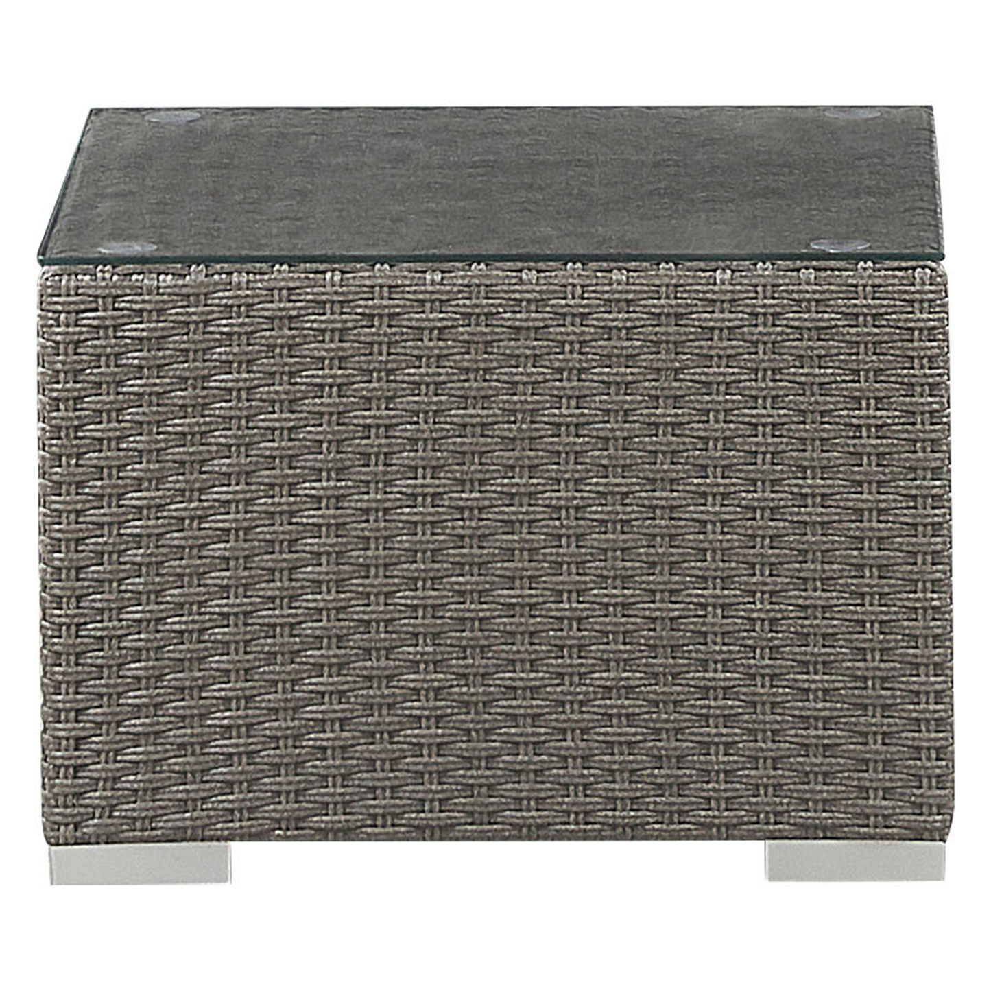 Lounge Set mit Tisch 8-Sitzer MAESTRO modular Polyrattan Taupe