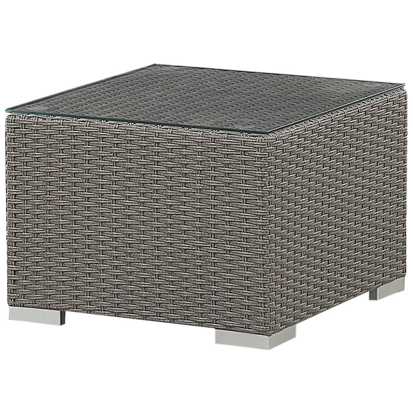 Lounge Set mit Tisch 8-Sitzer MAESTRO modular Polyrattan Taupe
