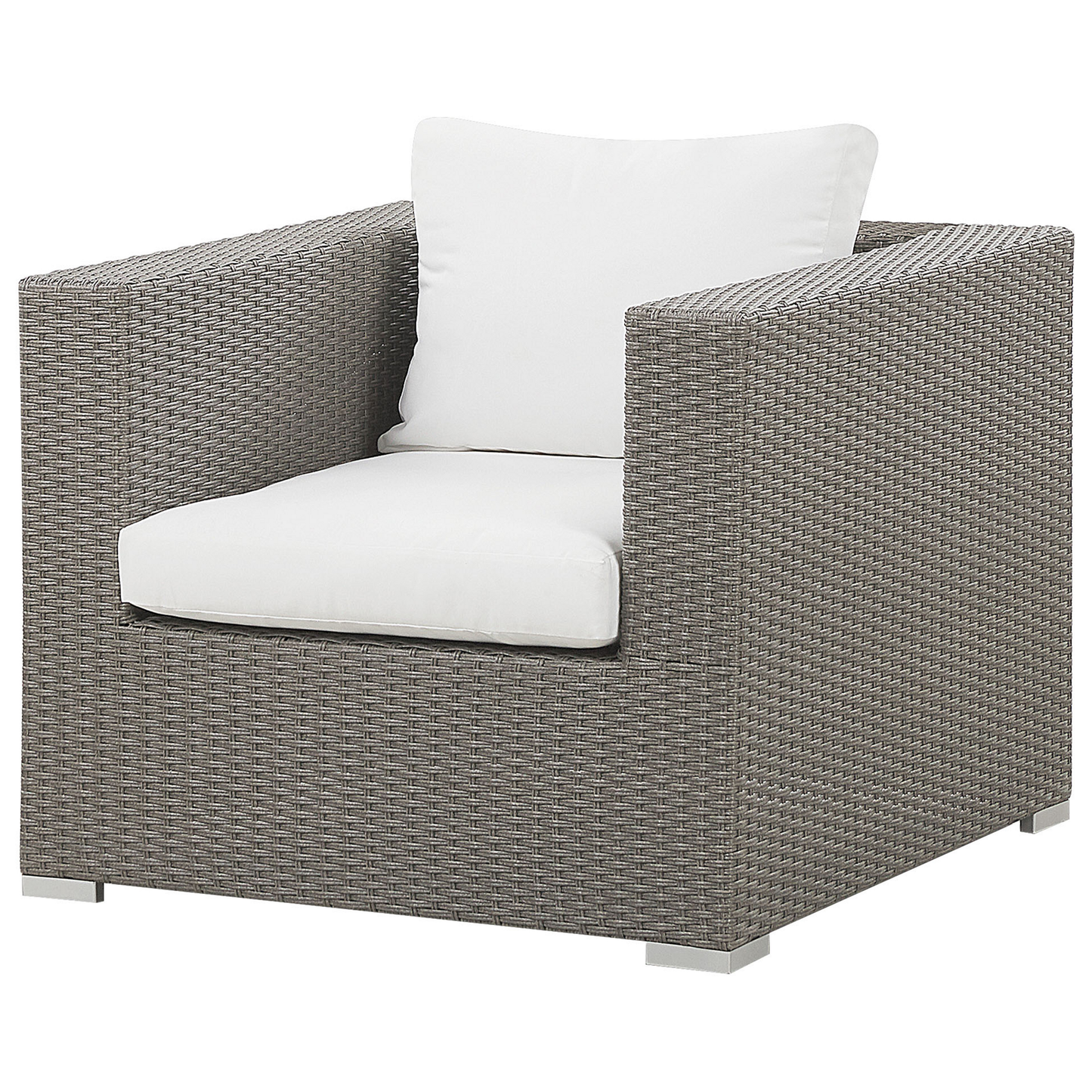 Lounge Set mit Tisch 8-Sitzer MAESTRO modular Polyrattan Taupe