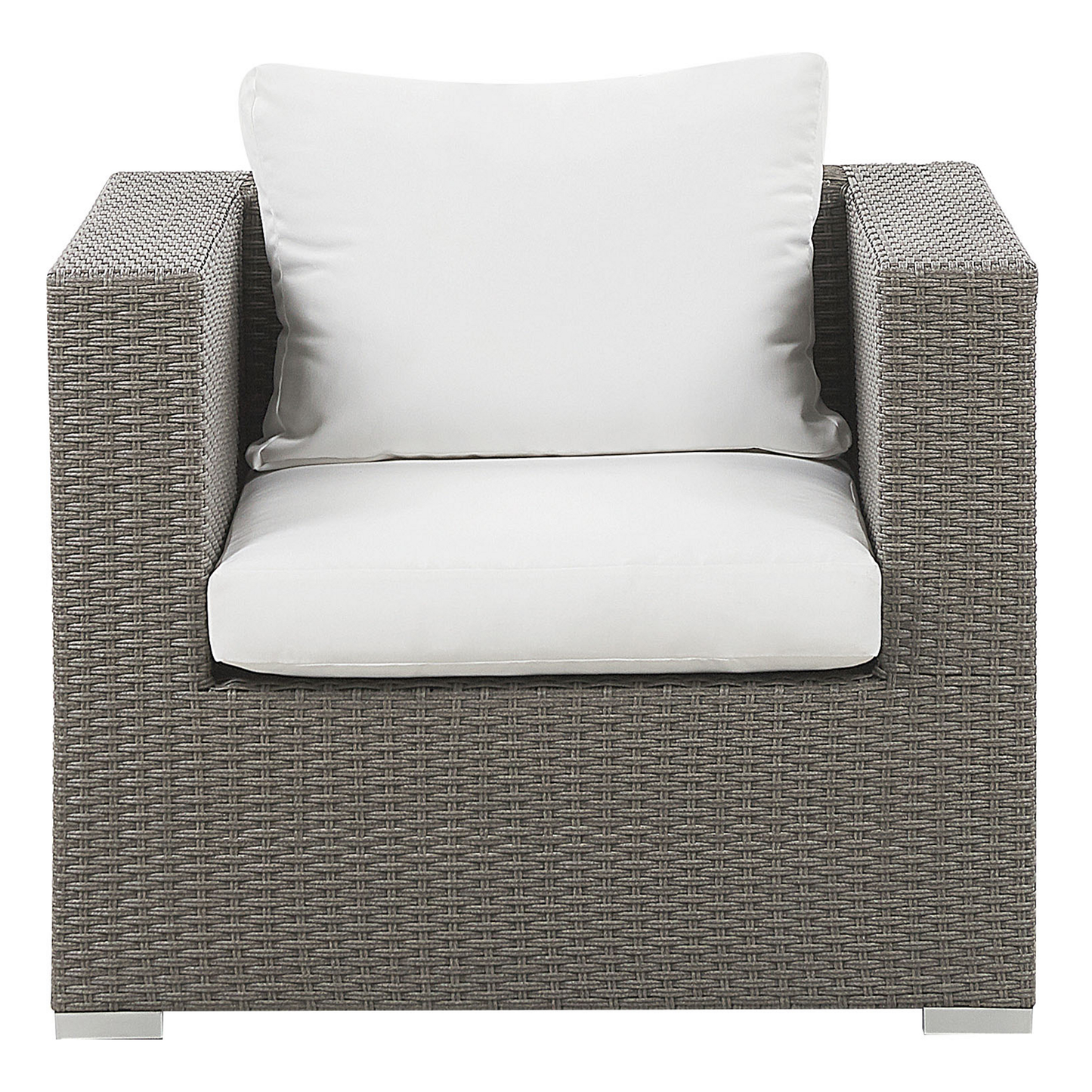 Lounge Set mit Tisch 8-Sitzer MAESTRO modular Polyrattan Taupe