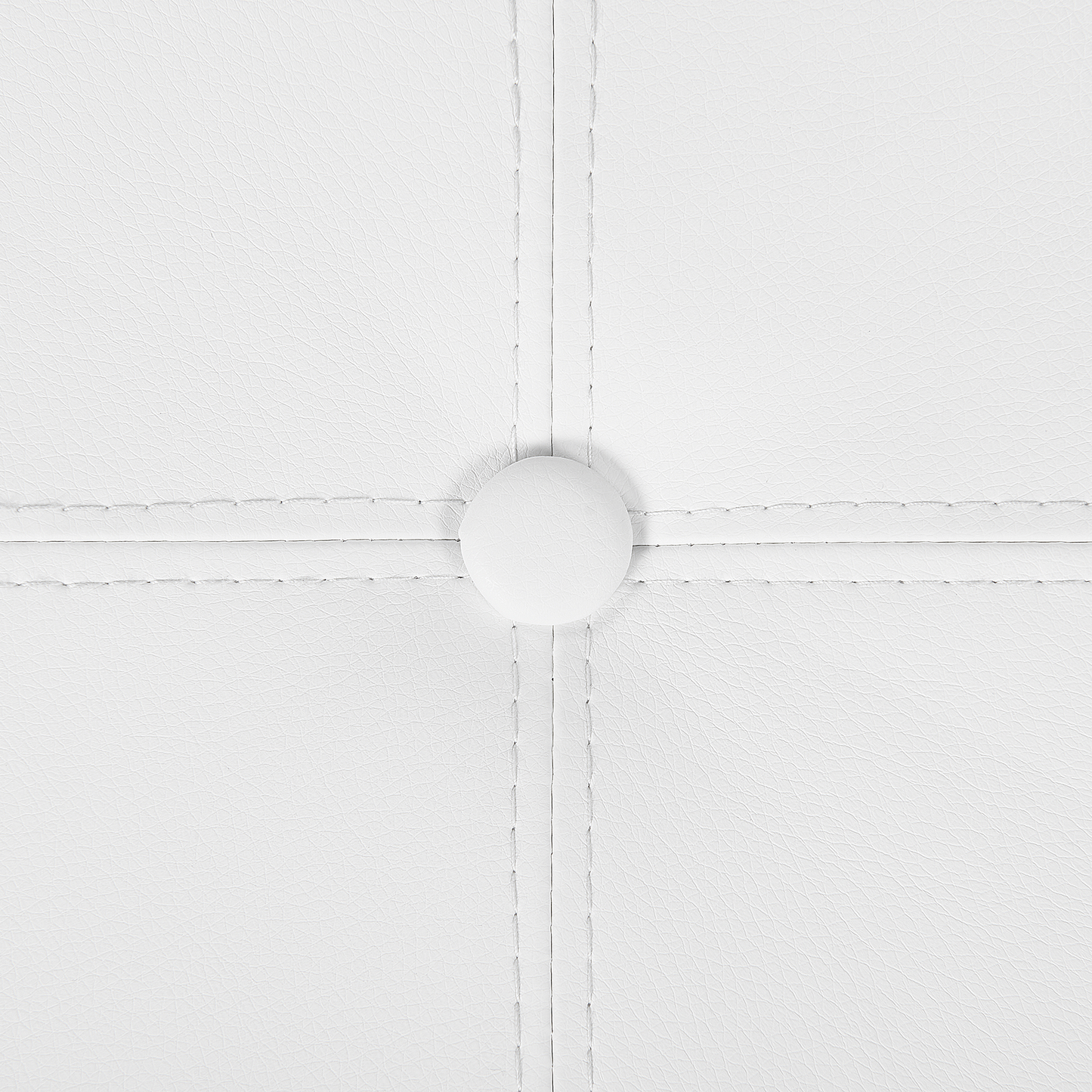Pouf mit Stauraum Kunstleder weiss ⌀ 38 cm MARYLAND