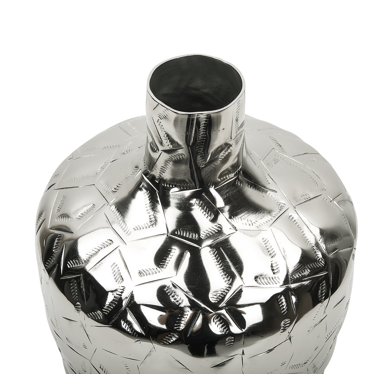 Blumenvase INSHAS Metall 39 cm Silber