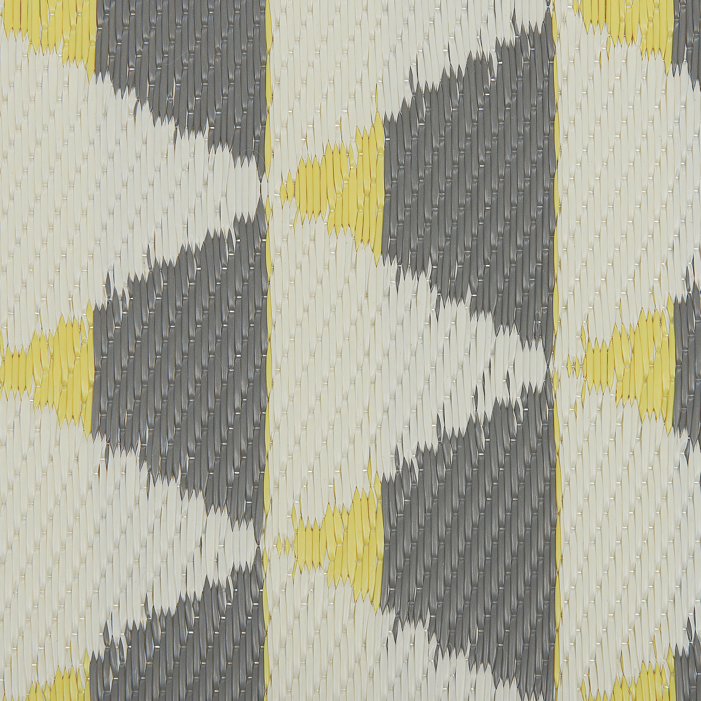 Outdoor Teppich grau-gelb 60 x 105 cm Dreieck Muster Kurzflor HISAR