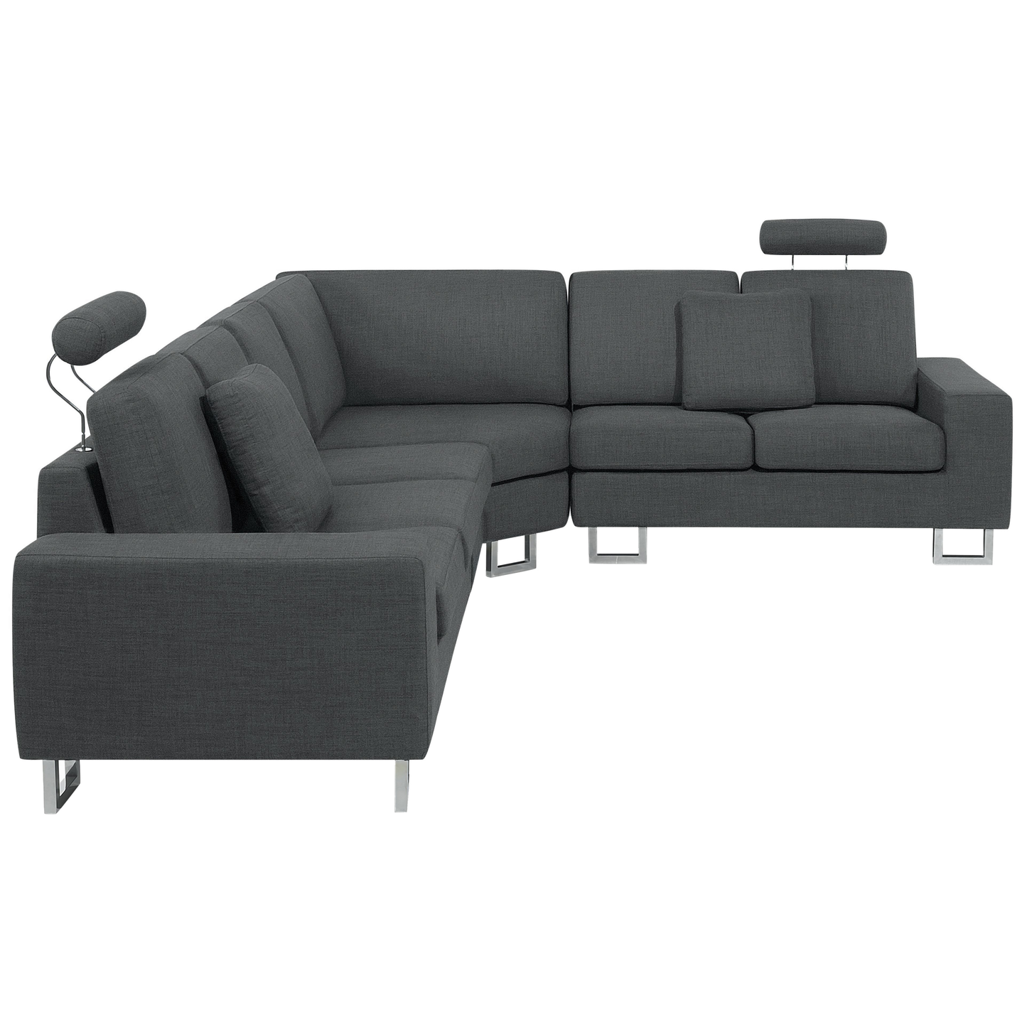 6-Sitzer Ecksofa dunkelgrau linksseitig STOCKHOLM