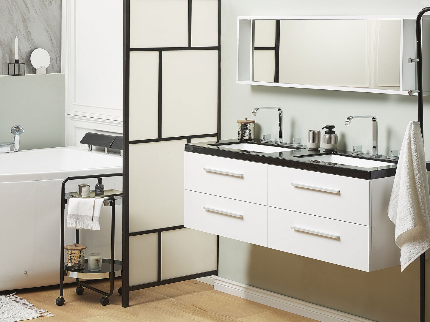 Badmöbel Set weiss MALAGA