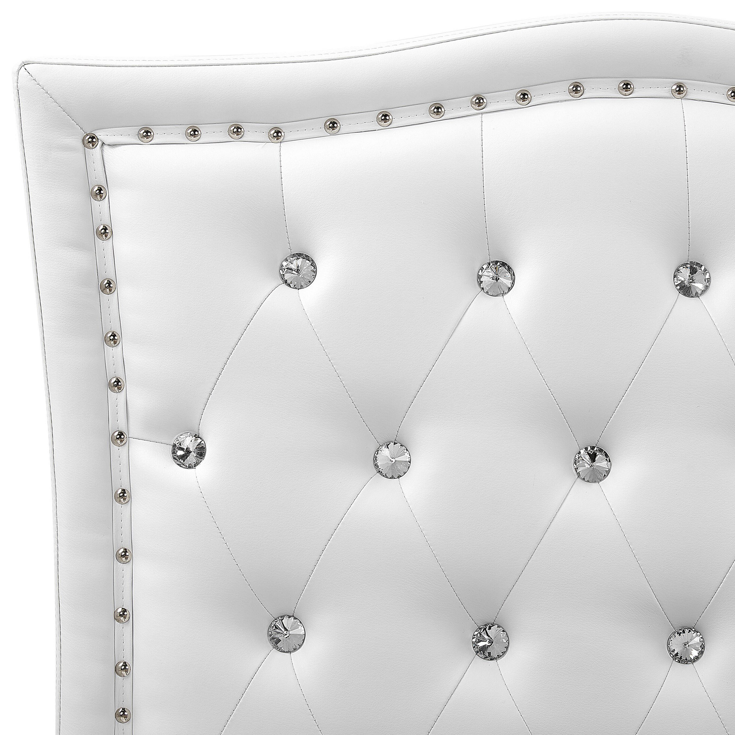 Bett mit Stauraum Kunstleder METZ 180 x 200 cm Weiss