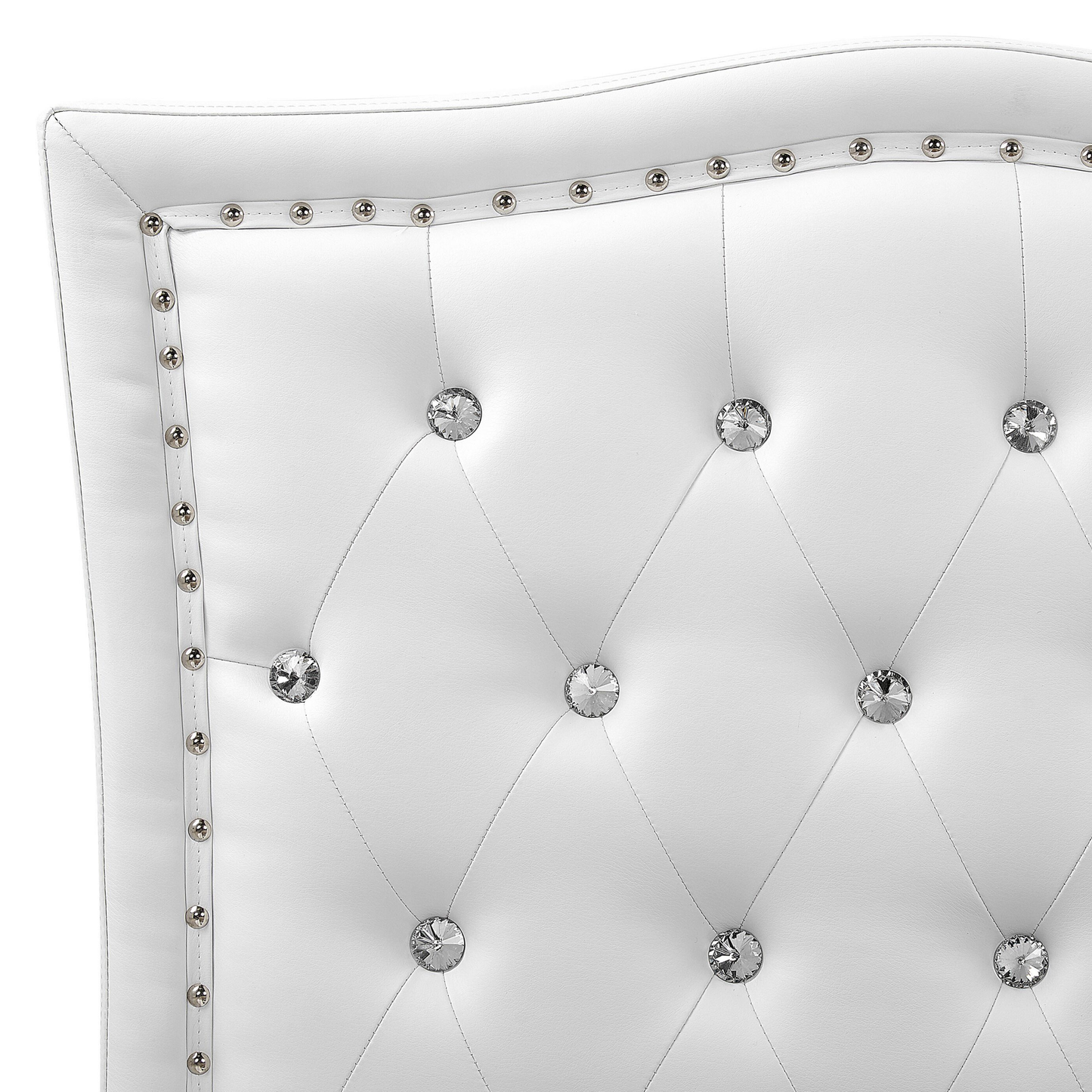 Bett mit Stauraum Kunstleder METZ 160 x 200 cm Weiss