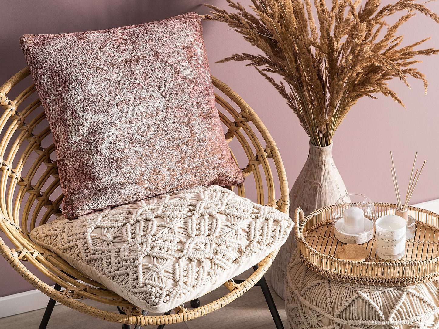 Kissen 2er Set Rosa VAKAYAR 45 x 45 cm