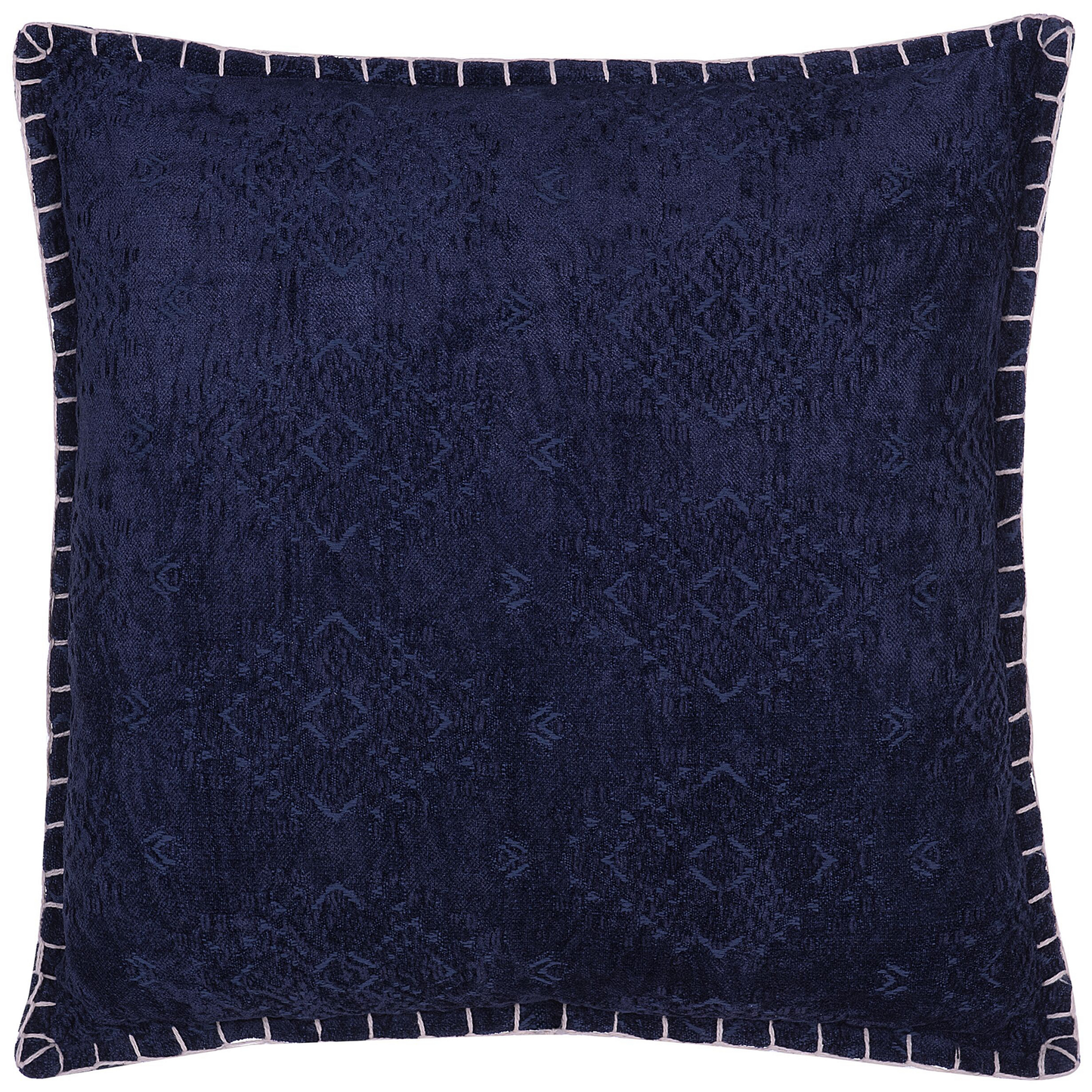 Dekokissen 2er Set MELUR 45 x 45 cm Dunkelblau Ikates Muster