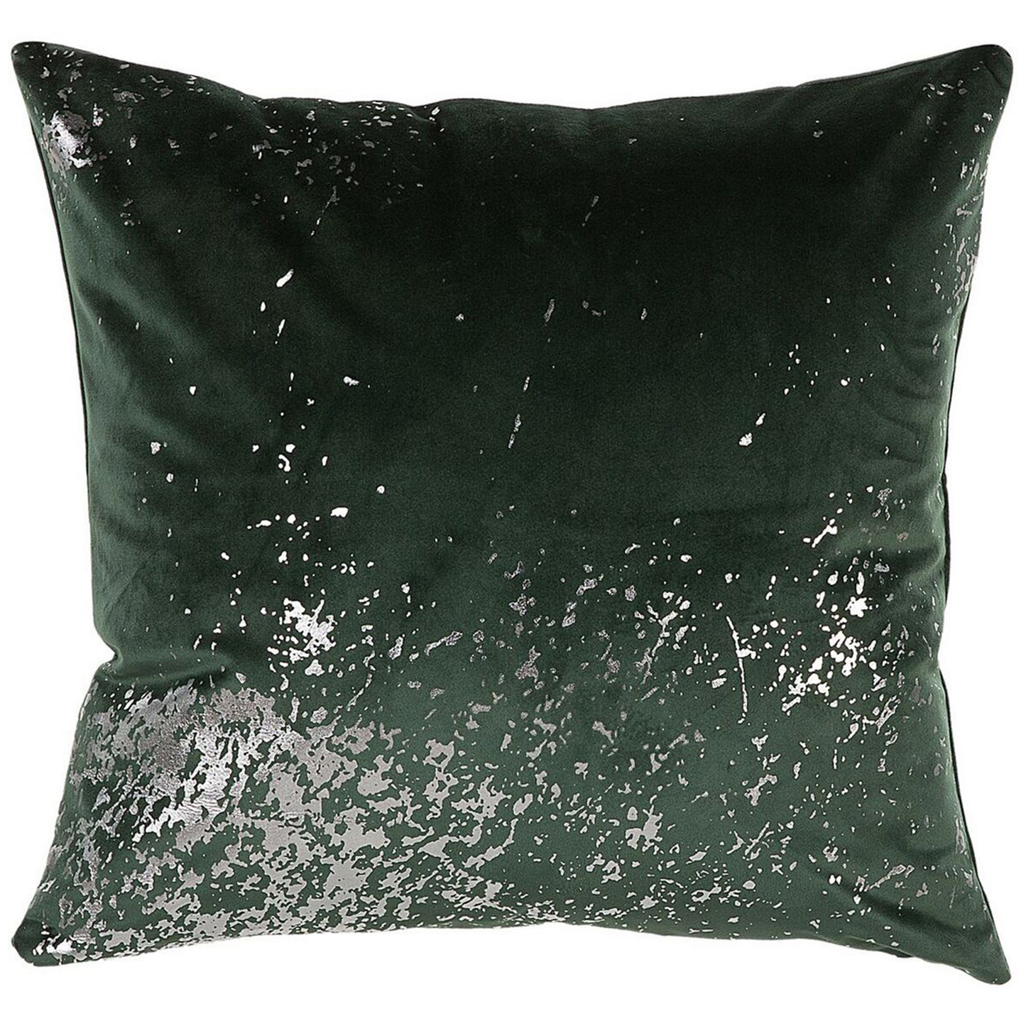 Dekokissen glänzende Oberfläche Samtstoff dunkelgrün 45 x 45 cm 2er Set HONEYWORT