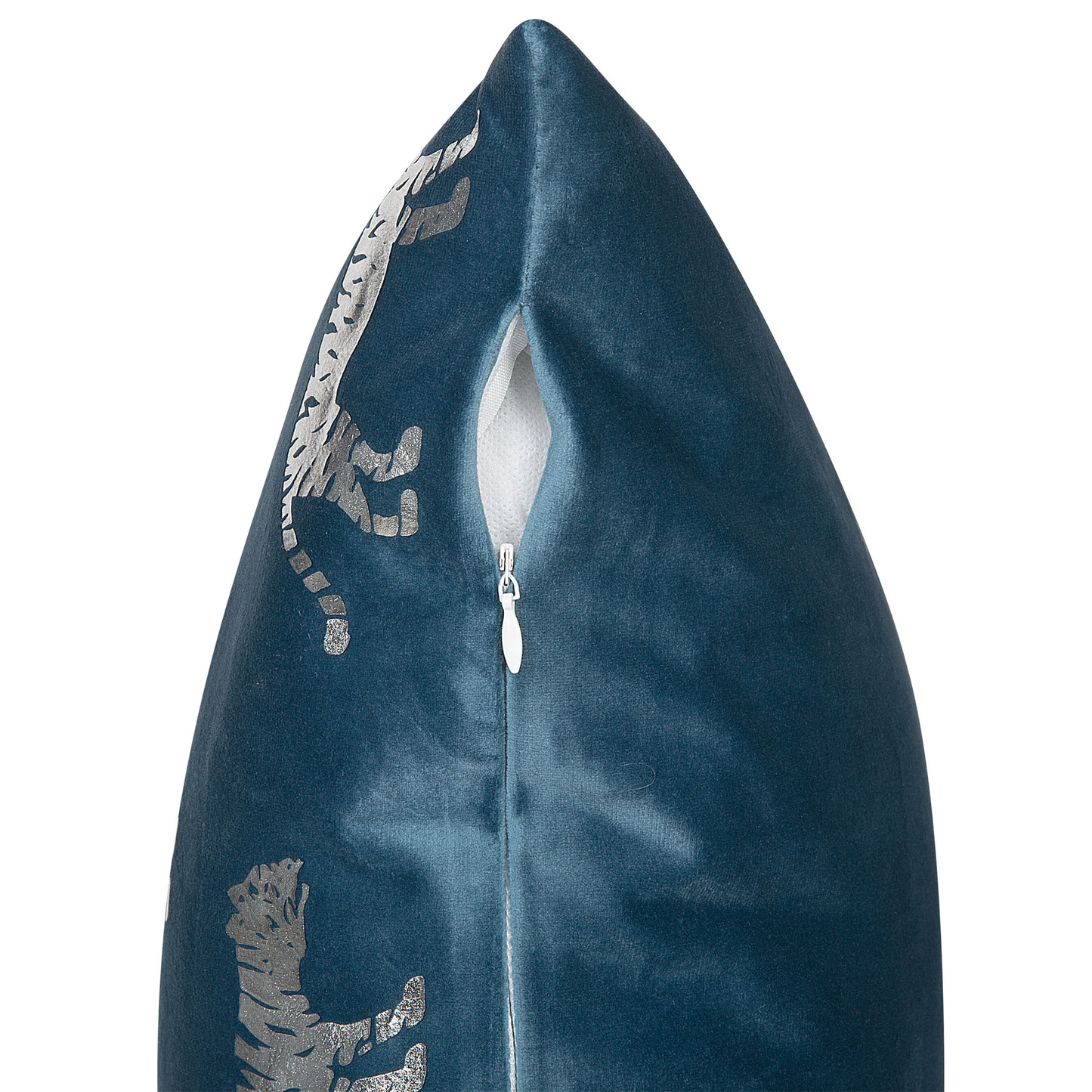 Dekokissen 2er Set BLUEBELL Samtstoff 45 x 45 cm Blau Tiermuster