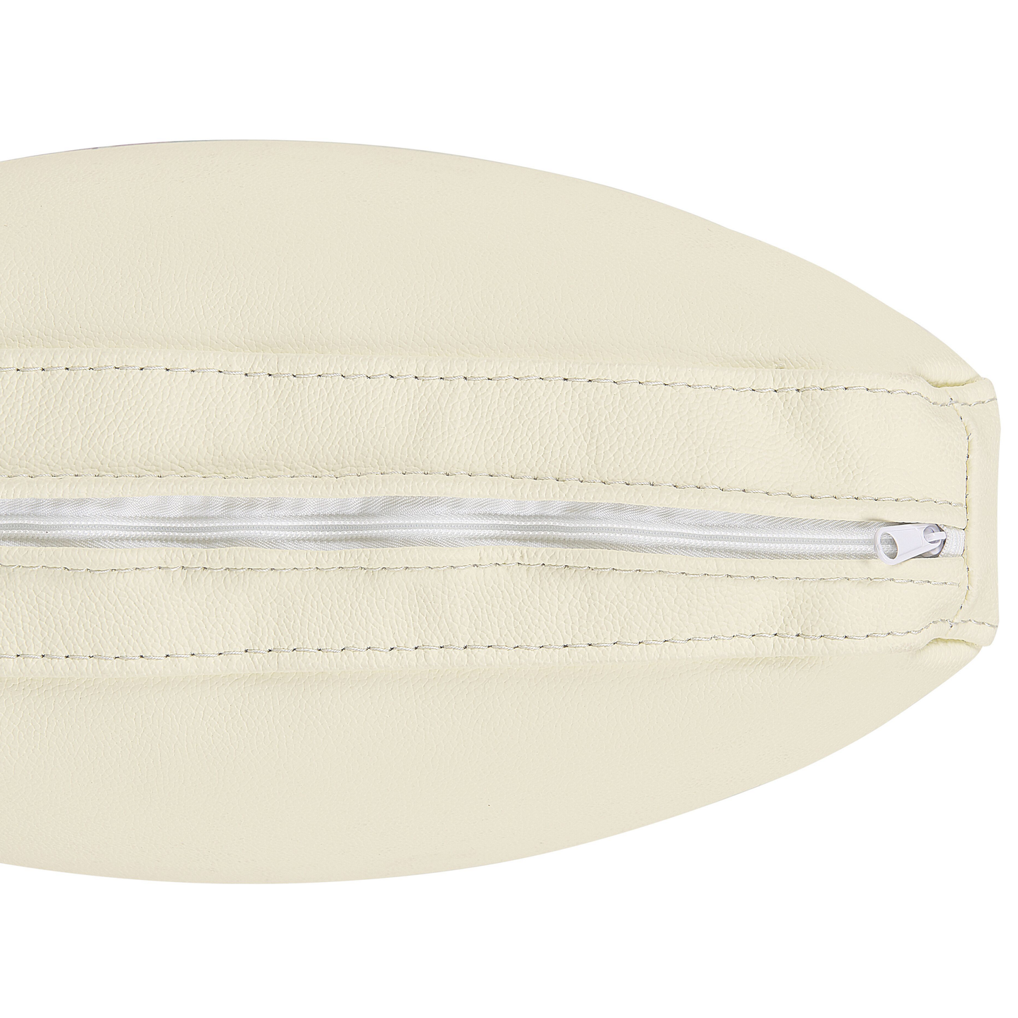 Ecksofa Leder beige rechtsseitig mit Ottomane OSLO