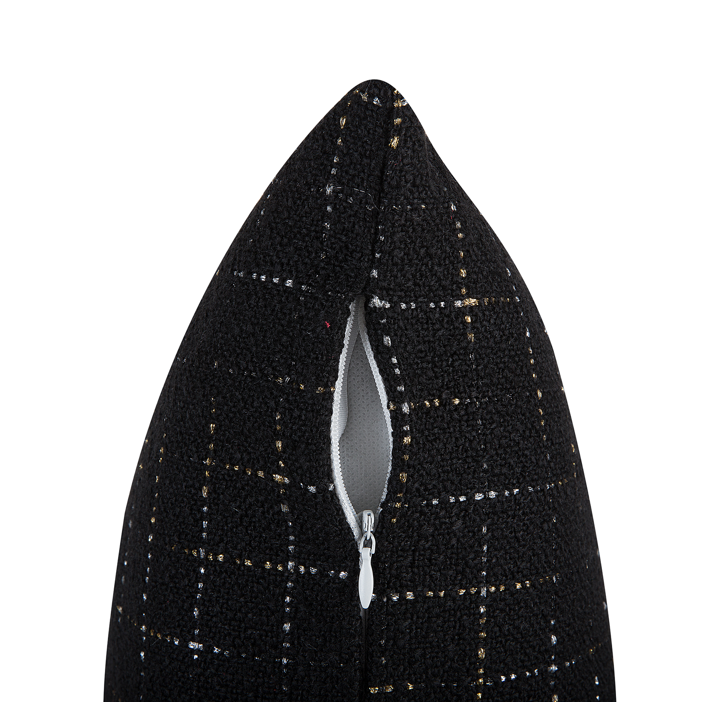Dekokissen 2er Set BELLFLOWER 45 x 45 cm Schwarz Geometrisches Muster
