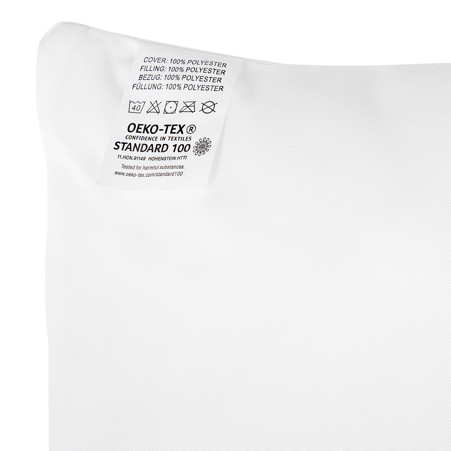 Kissen 2er Set ERRIGAL Niedrig Mikrofaser 80 x 80 cm Weiss