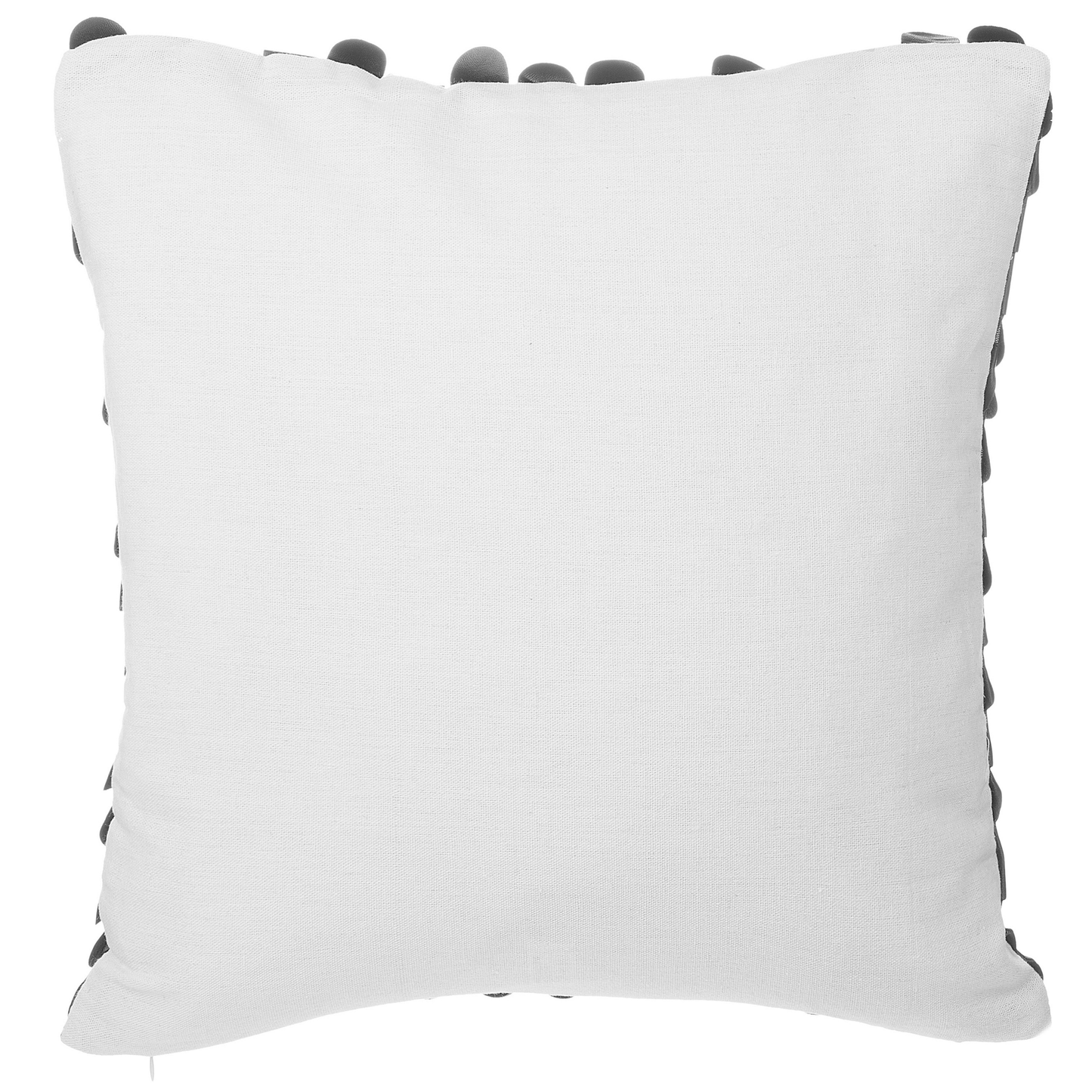 Dekokissen 2er Set LOBELIA Kunstleder 45 x 45 cm Schwarz Ohne Muster