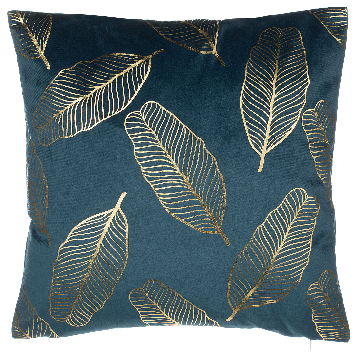 Dekokissen 2er Set FREESIA Samtstoff 45 x 45 cm Blaugrün Pflanzenmuster