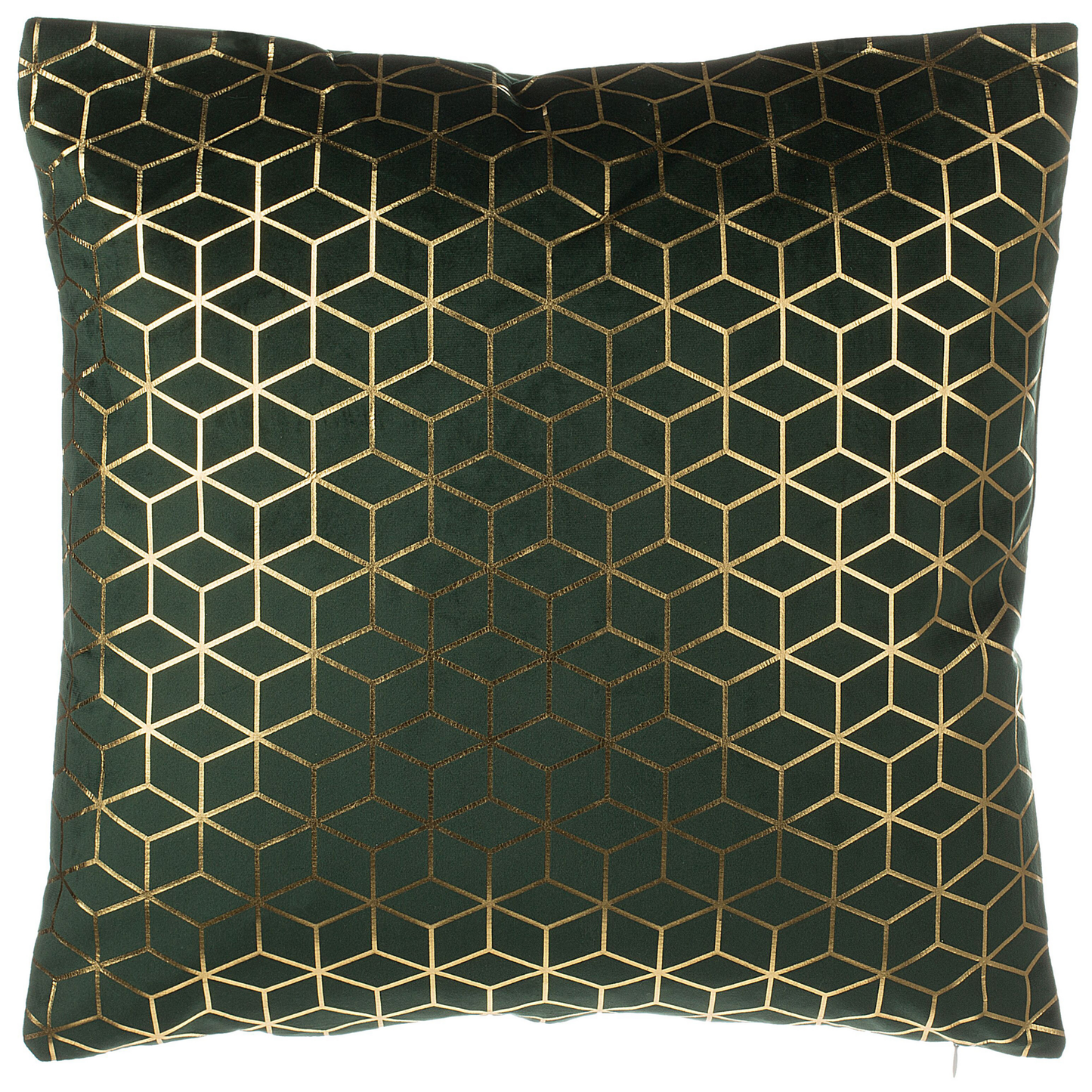 Dekokissen 2er Set CELOSIA Samtstoff 45 x 45 cm Dunkelgrün Geometrisches Muster