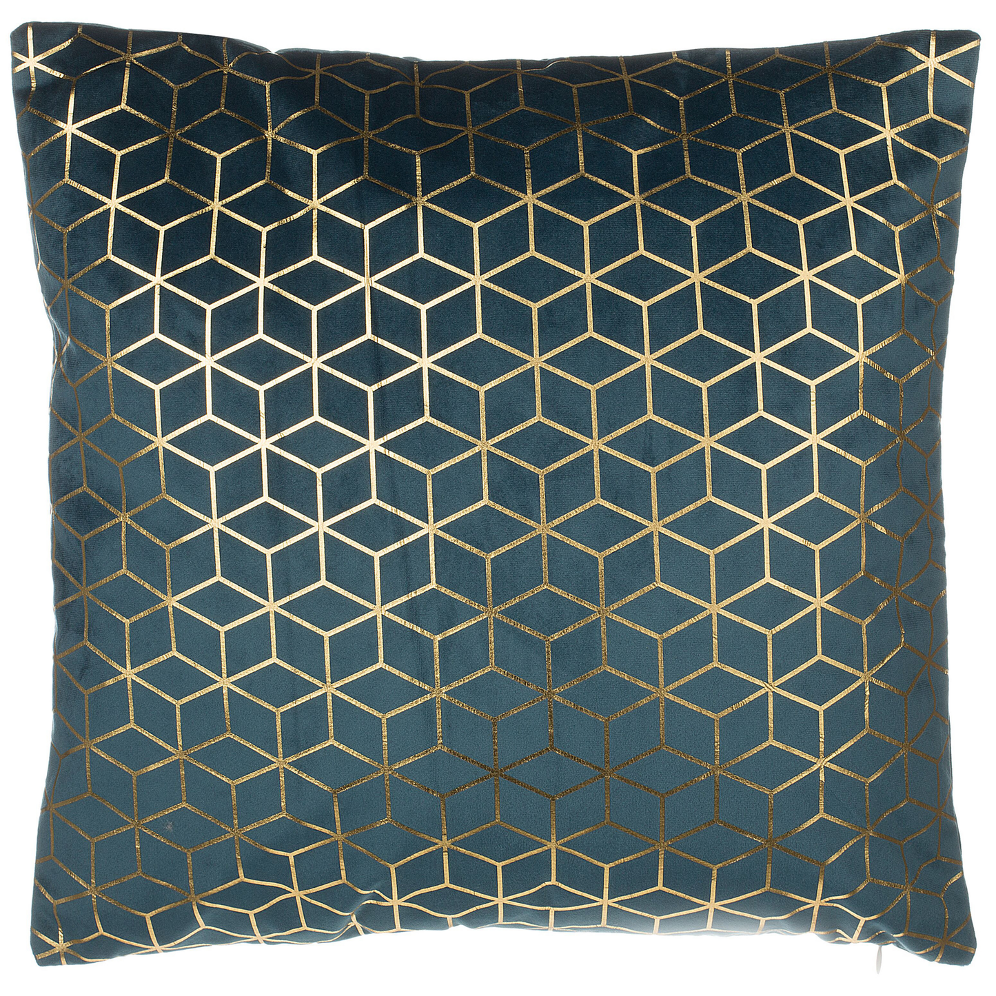 Dekokissen 2er Set CELOSIA Samtstoff 45 x 45 cm Blaugrün Geometrisches Muster