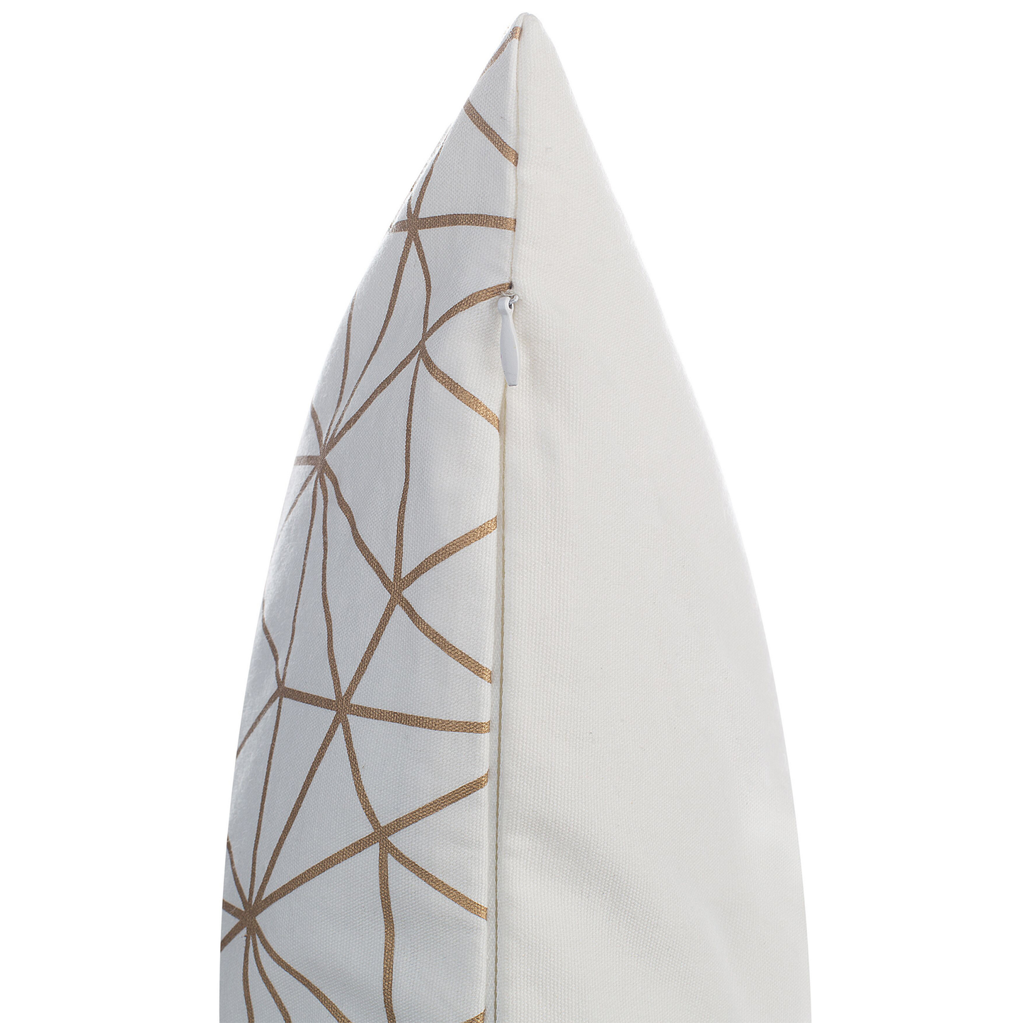 Dekokissen 2er Set SEDUM Baumwolle 45 x 45 cm Gold Weiss Geometrisches Muster