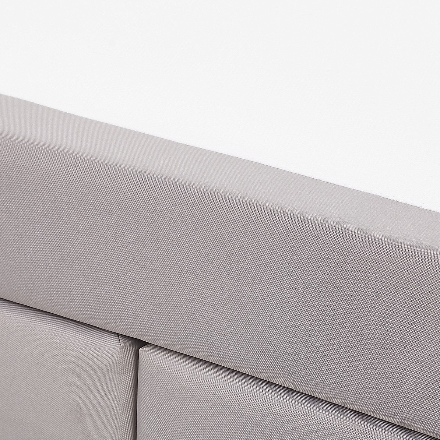 Boxspringbett Polsterbezug mit Bettkasten hochklappbar hellgrau 160 x 200 cm MAGNATE