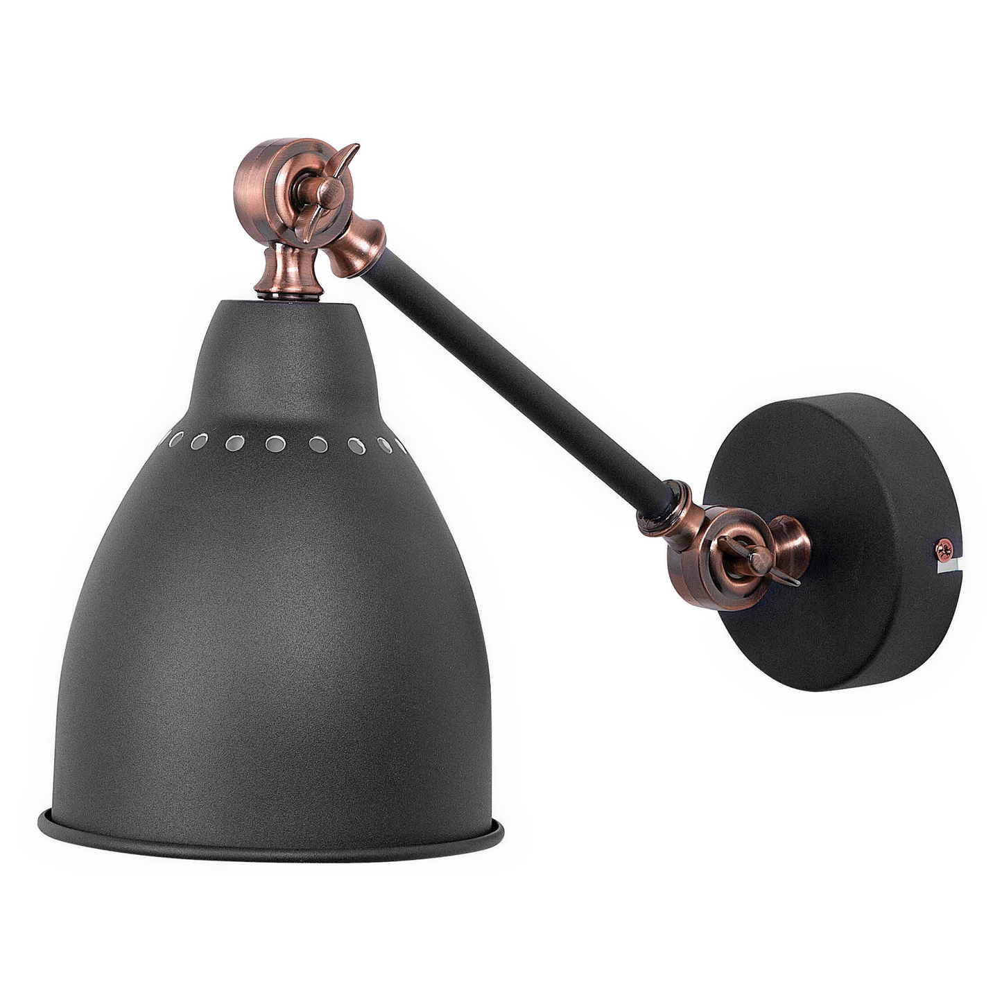 Wandlampe 2er Set MISSISSIPPI verstellbar Metall Graphitgrau