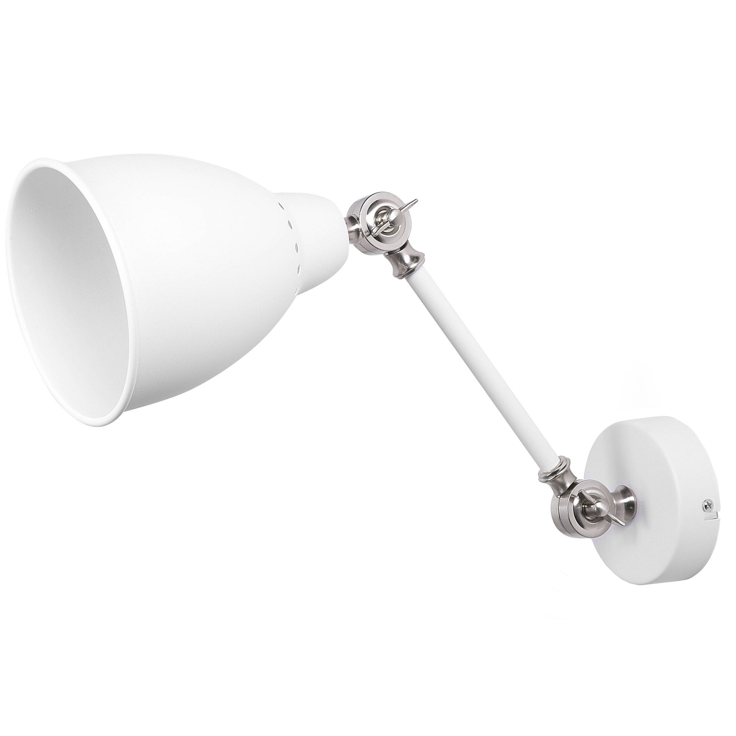 Wandlampe 2er Set MISSISSIPPI verstellbar Metall Weiss