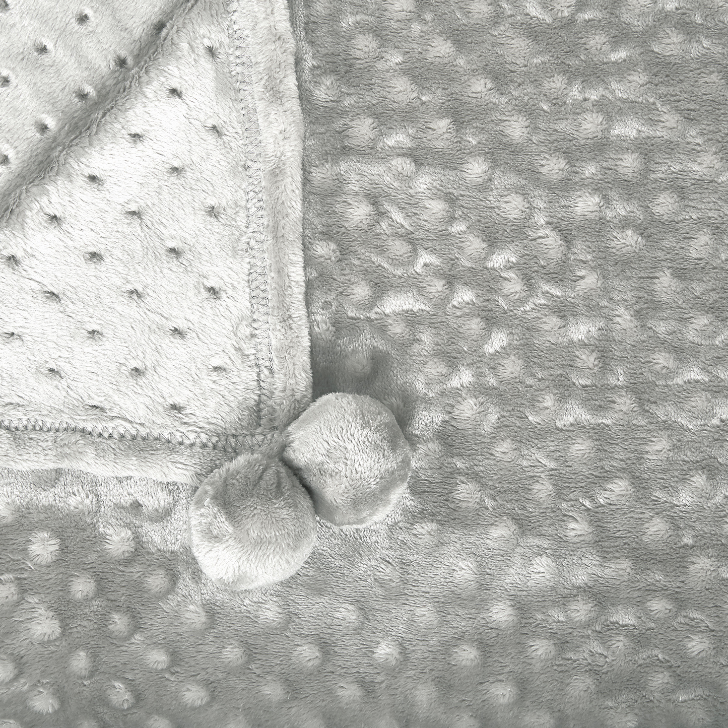 Kuscheldecke SAMUR 200 x 220 cm Hellgrau