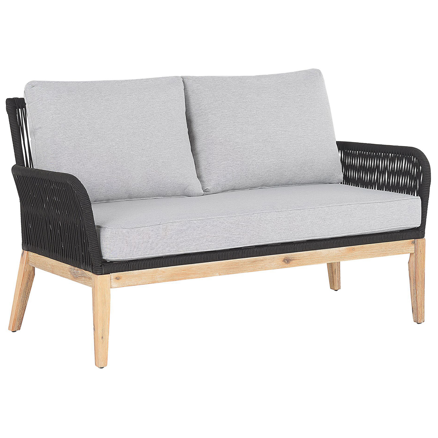 Lounge Set mit Tisch 4-Sitzer MERANO Akazienholz Grau