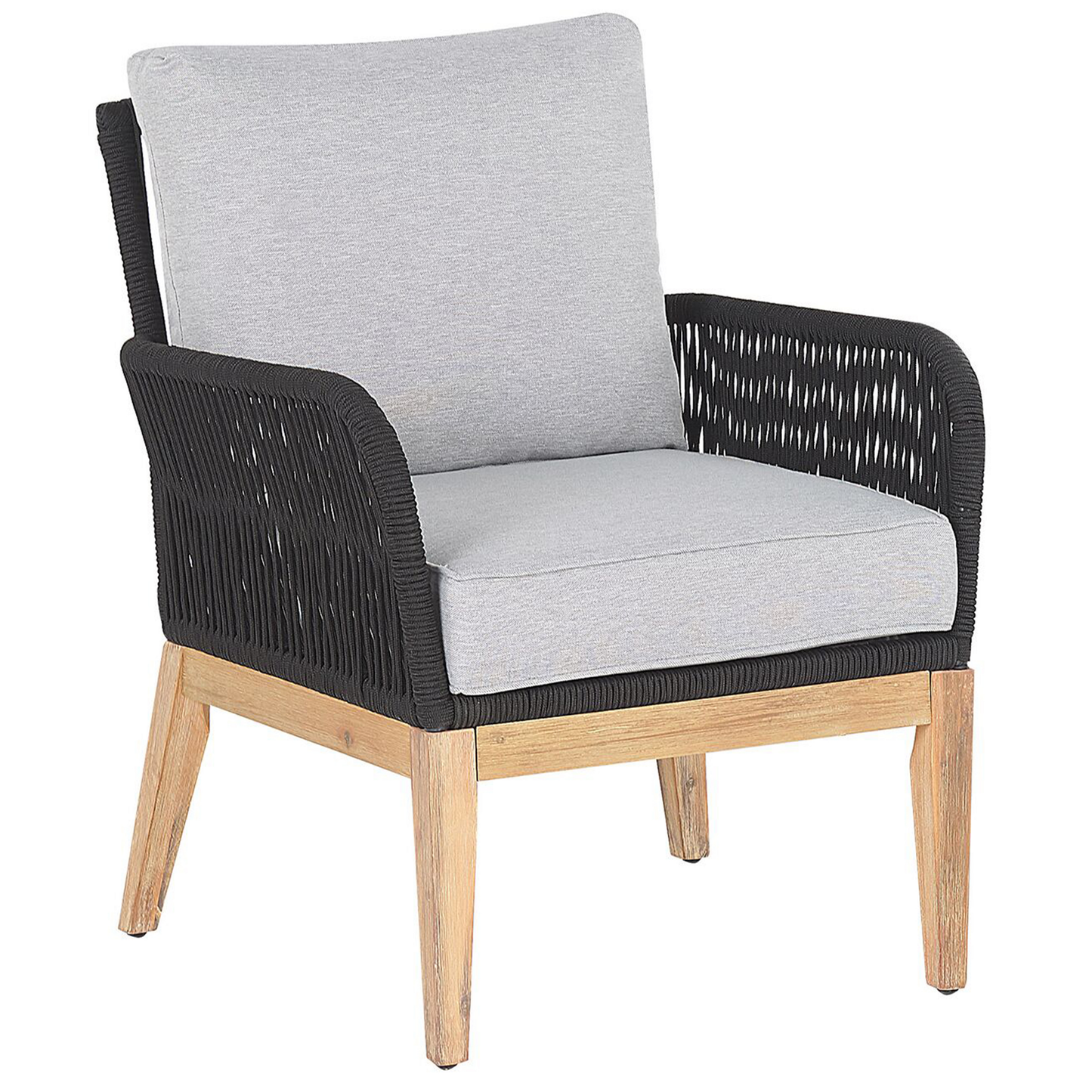 Lounge Set mit Tisch 4-Sitzer MERANO Akazienholz Grau