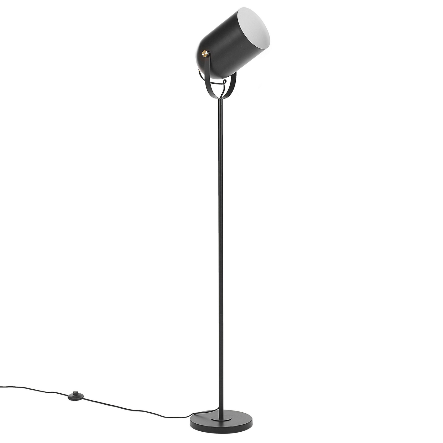 Stehlampe TYRIA verstellbar Metall Schwarz