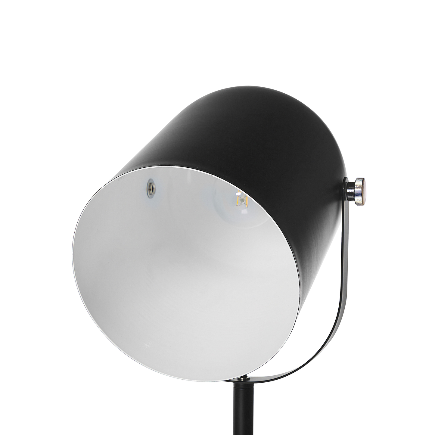 Stehlampe TYRIA verstellbar Metall Schwarz
