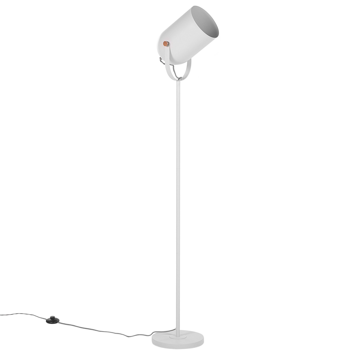 Stehlampe TYRIA verstellbar Metall Weiss