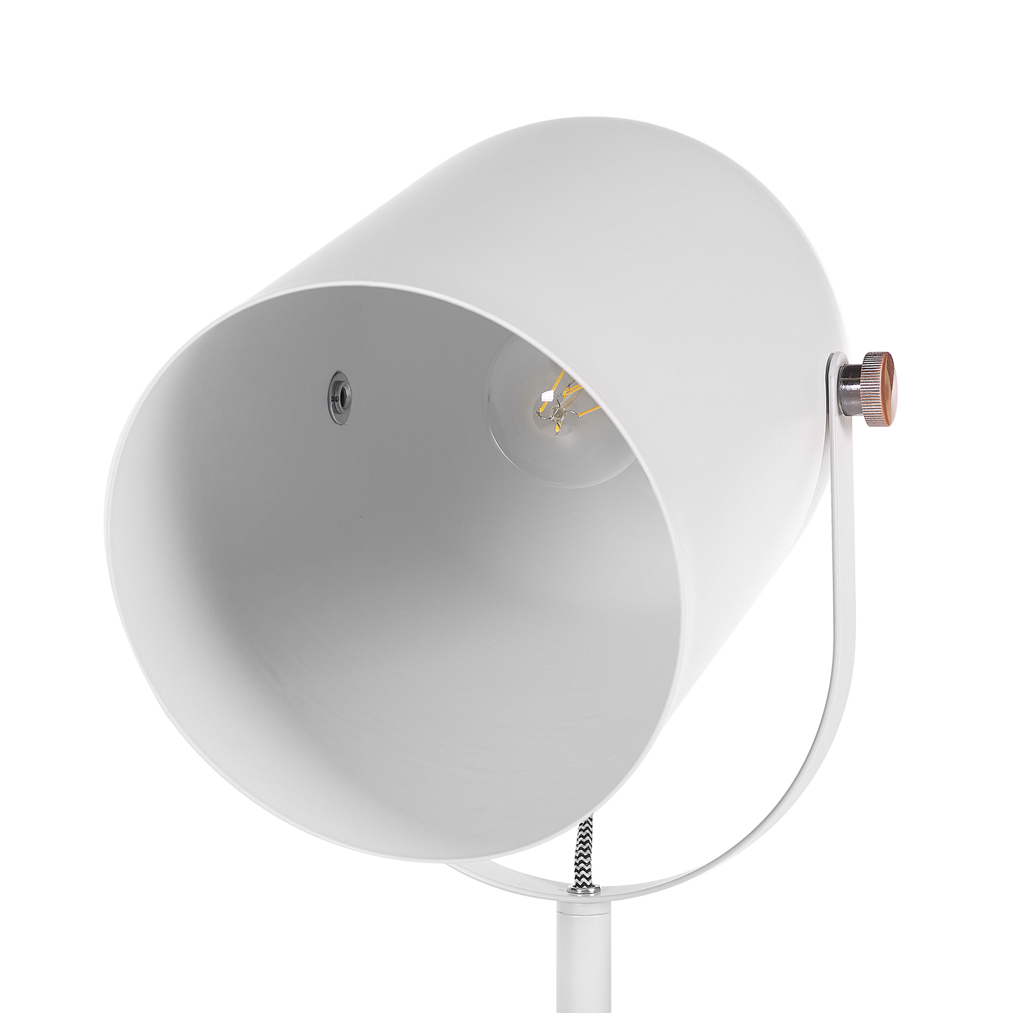 Stehlampe TYRIA verstellbar Metall Weiss