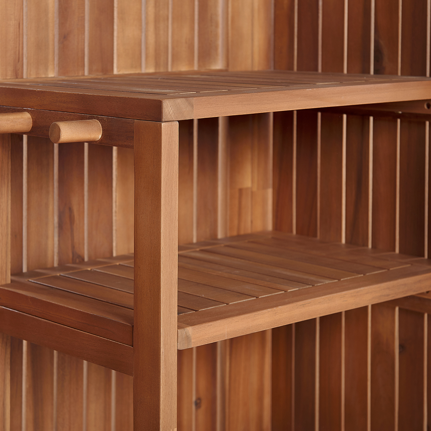 Gartenschrank SAVOCA Akazienholz 100 cm 40 cm Braun