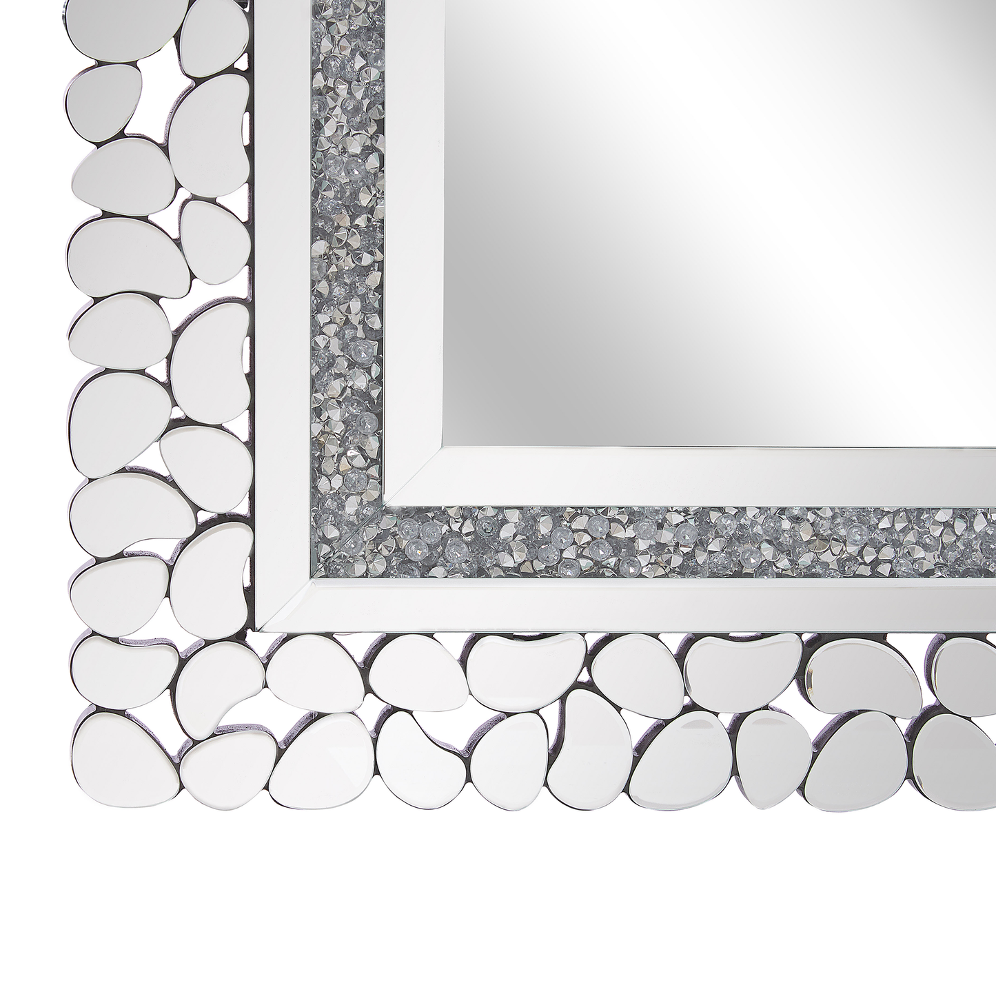 Wandspiegel PABU 60 cm 90 cm Silber