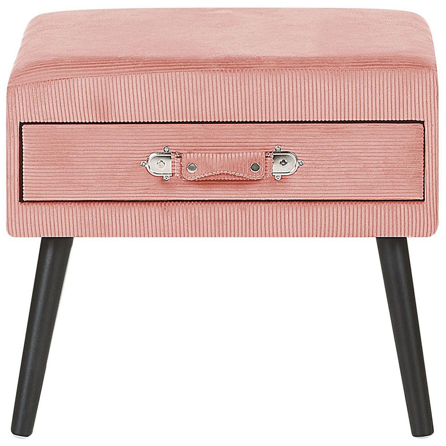 Nachttisch mit 1 Schublade EUROSTAR Cord Rosa