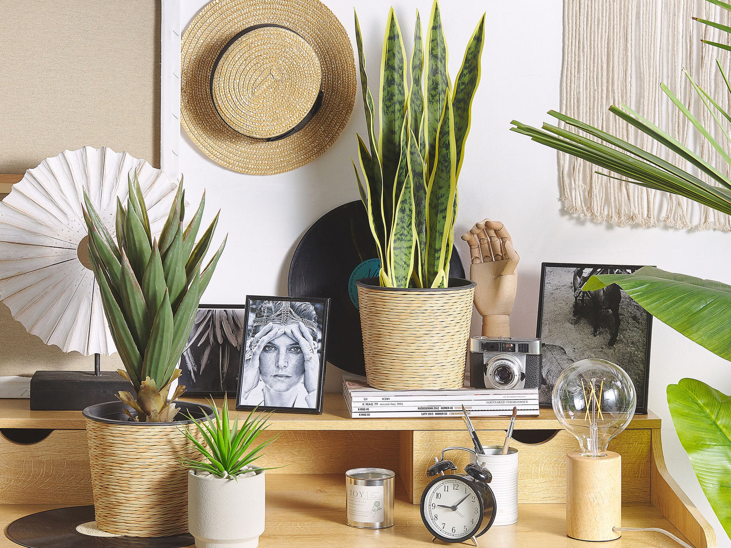 Kunstpflanze im Blumentopf 63 cm SNAKE PLANT