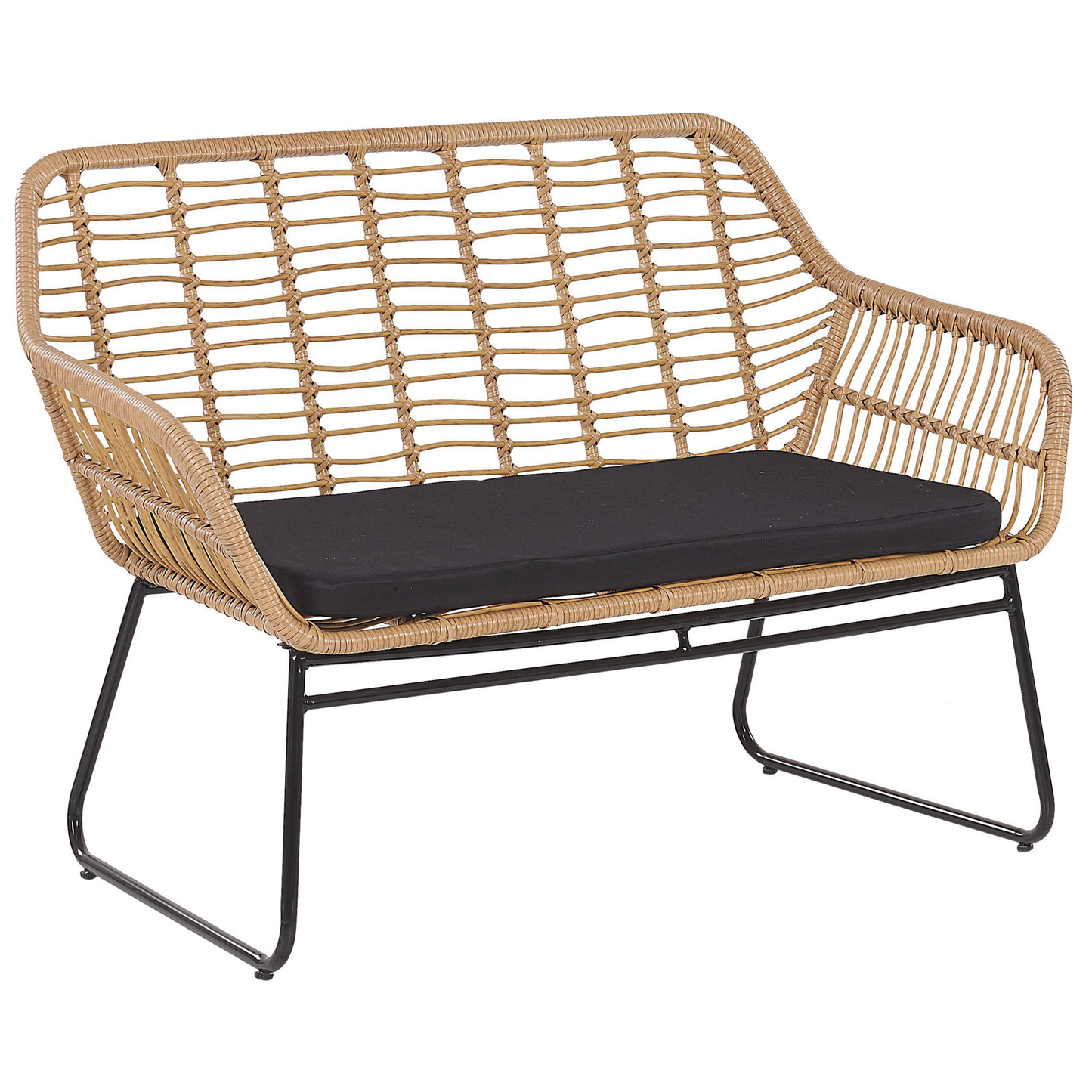 Lounge Set mit Tisch 4-Sitzer MINORI Polyrattan Beige