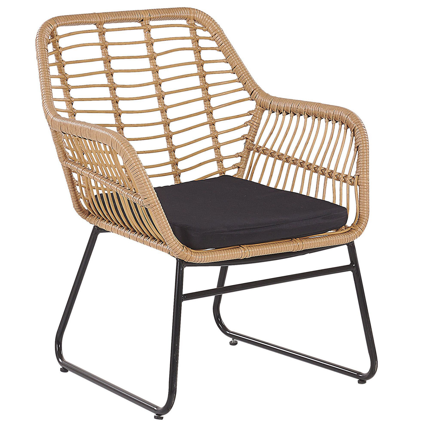 Lounge Set mit Tisch 4-Sitzer MINORI Polyrattan Beige
