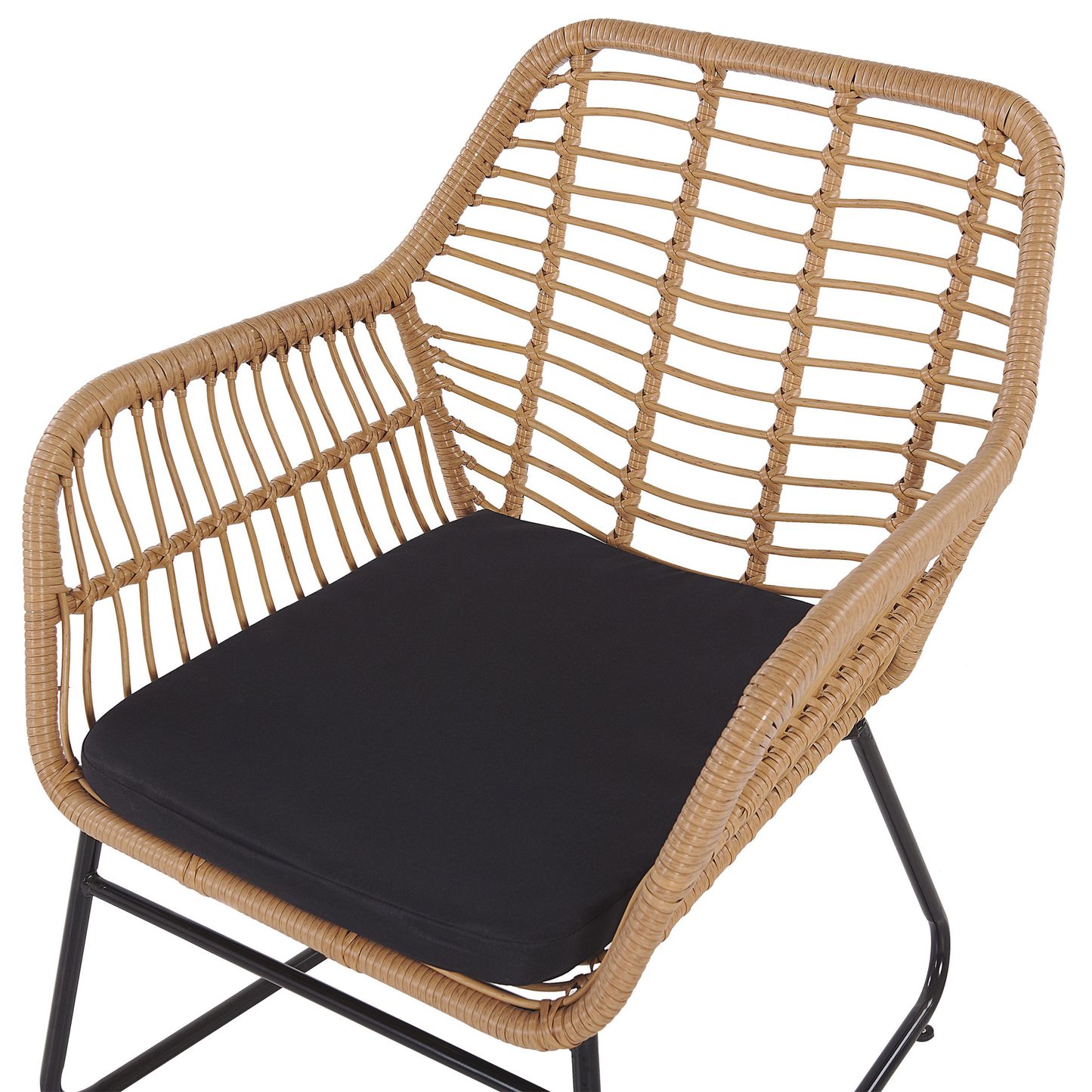 Lounge Set mit Tisch 4-Sitzer MINORI Polyrattan Beige